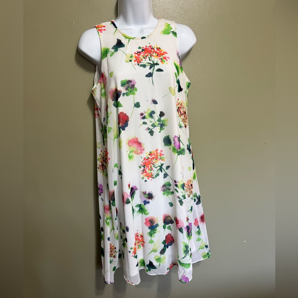 Calvin Klein Flowered Dress, Size 6